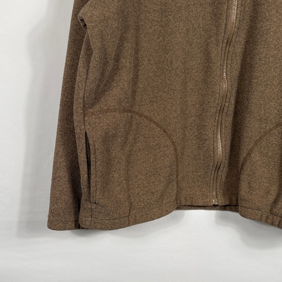 L.L. Bean Men's Full Zip Up Brown Fleece Sweater. Size L Tall. Pockets. Outdoor - Picture 4 of 6